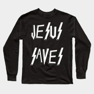 Jesus Saves Slayer Parody Long Sleeve T-Shirt